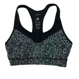 Adidas Techfit Climalite Micro Camo Sports Bra Gray Black Womens Size Small